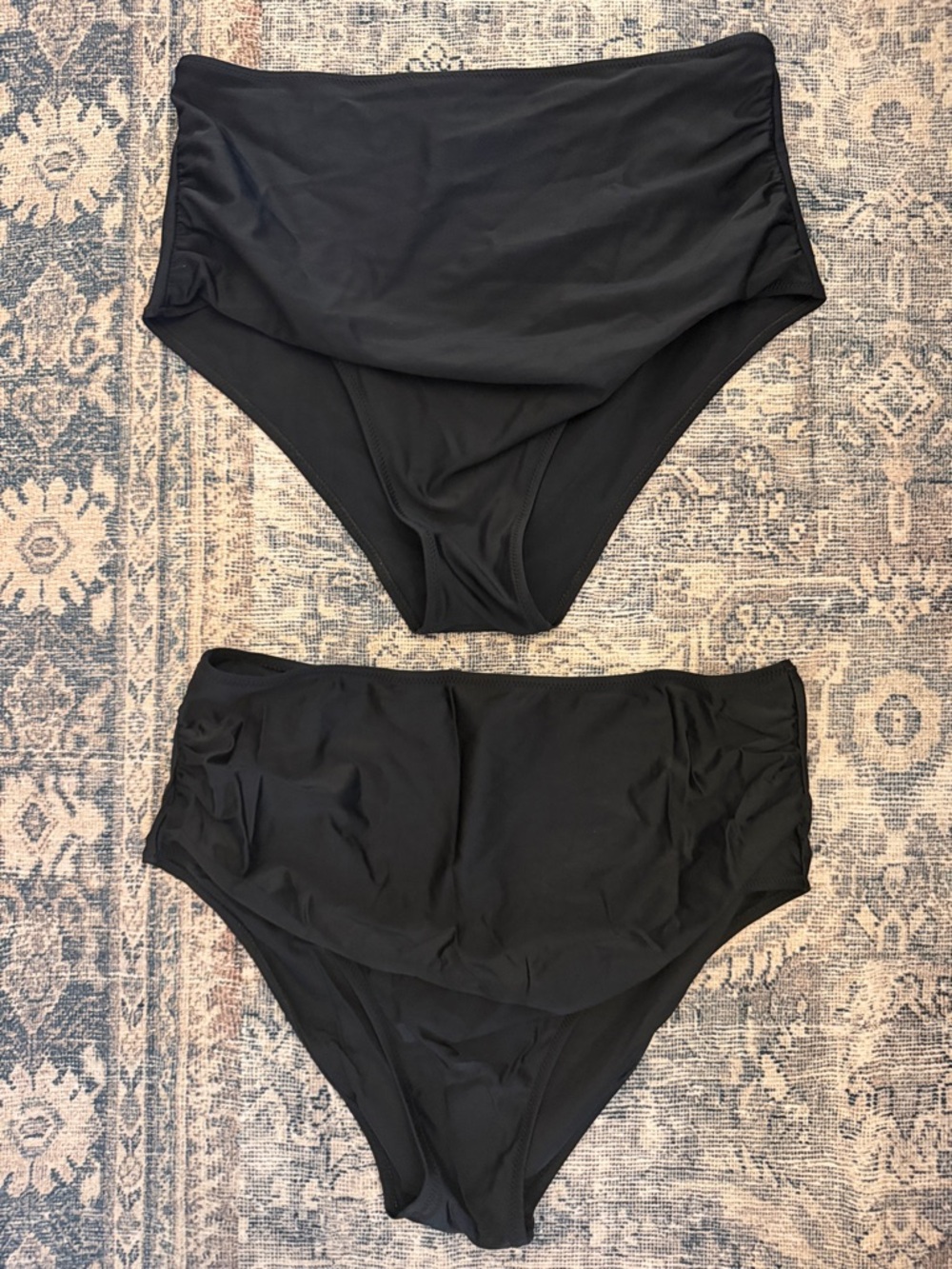 Black High-Waist Bikini Bottoms - Pack of 2